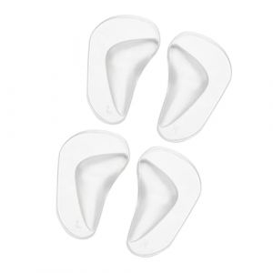 Qukaim Semelles orthopédiques en silicone pour soutien de la voûte plantaire, coussinets de soutien de la voûte plantaire transparents pour amortir les chaussures, ajustement confortable, 25,4 x 10,2 (Ivaank, neuf)