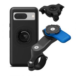Quad Lock Support T&eacute;l&eacute;phone pour Guidon de Moto avec Amortisseur de Vibrations et Coque MAG pour Pixel 8 (Quad Lock EU, neuf)
