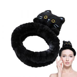 -deaux De Lavage Du Visage De Chat Mignon &ndash; Flanelle Polyester 5x18cm | Band-eaux En Peluche Avec Oreilles De Chat De Dessin Anim&eacute;, De Soins De La Peau Antid&eacute;rapants Pour Masques Faciaux, Sp (Chang Qing, neuf)