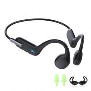 HIFI WALKER T10 Air &Eacute;couteurs &agrave; Conduction Osseuse pour la Natation, 32 Go MP3 Int&eacute;gr&eacute;, &Eacute;tanch&eacute;it&eacute; IPX8, Bluetooth 5.3 (QtumTek, neuf)