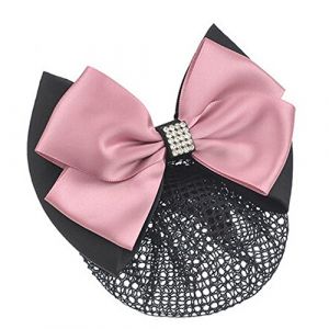 Le filet des papillons, le filet des cheveux, Pince à cheveux en filet, Barrette, filet à cheveux, épingle à cheveux for dames, barrette à nœud papillon, pince à cheveux, filet Snood, rose (DXHRY, neuf)