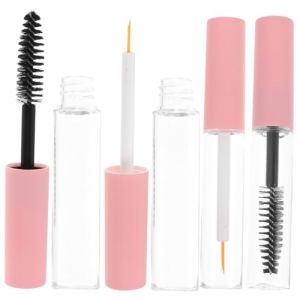 POPETPOP 4 pièces Tube Mascara Vide Pet avec Applicateur Transparent Rechargeable pour Mascara Liner et Fard à Paupières Lot de Compact et Léger Pratique pour Maquillage Couleur Aléatoire (Riser Treasure, neuf)