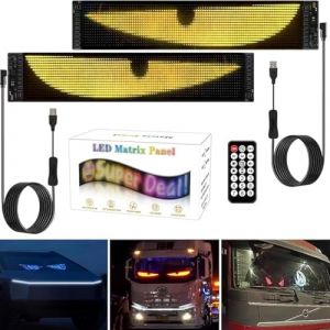 Flexible Panneau Affichage LED, Plaque Lumineuse Camion Personnalisé, Bluetooth Panneau Publicitaire Lumineux Programmable Voiture Plaque Lumineuse Camion(120x595mm) (taiyuanchiyumaoyiyouxiangongsi, neuf)