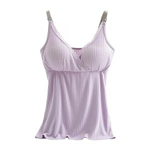 D&eacute;bardeur Femme Soutien Gorge Int&eacute;gr&eacute; Camisole Sport avec Brassi&egrave;re Caraco Gilet Rembourr&eacute; &Agrave; Bretelles Ajustables D&eacute;bardeur De en Yoga sans Manches Haut Tank Top (Blingko, neuf)