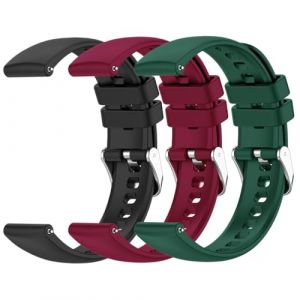OUTPUTBT 3-Pi&egrave;ces Silicone Bracelet 22mm Compatible avec Garmin Venu 3/2/Forerunner 570/970/265/255/V&iacute;voactive 4/CMF/HUAWEI/SUUNTO/COROS/Polar/aeac/uaue AMAZFIT Bip6/Balance pour Femme Homme (OUTPUTBEAUTY, neuf)
