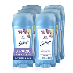 Secret Original Sheer Clean Scent Women's Invisible Solid Ph Balanced Antiperspirant & Deodorant 2.6 Oz by Secret(Lot de 6) (Beaut&eacute; Be, neuf)