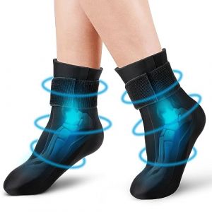 Chaussettes de thérapie par le froid, enveloppe de glace réutilisable pour les pieds, soulagement de la douleur pour la tendinite d'Achille, la fasciite plantaire, le talon du pied (2PCS, L) (TOLACCEA, neuf)