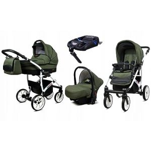 BabyLux&reg; Enfant Poussette Combin&eacute;e Set 4 en 1 - Largo - incl. Nacelle, Canne, Si&egrave;ge de voiture, ISOFIX Base - Si&egrave;ge Auto - Landau B&eacute;b&eacute; - avec Sac &agrave; langer, Habillage pluie etc. (BabyLux-shop, neuf)