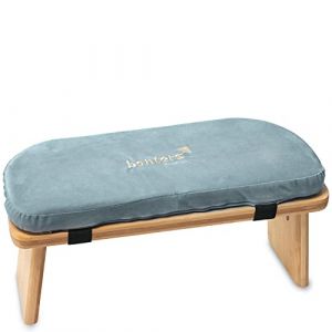 banters Banc de Méditation en Bambou - Tabouret de Méditation Pliant avec Coussin Fourni, Bleu (RUBBERNECK EU, neuf)