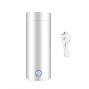 Bouilloire Portable de Voyage, 400ML Mini Bouilloire Electrique de Voyage, Petite Bouilloire Electrique de Voyage, ébullition Rapide de 3 Minutes avec Cordon d’Alimentation Séparable (Hangyuing, neuf)