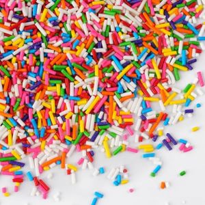 Décors Sucrés Vermicelles Multicolores 130 g/4.6 oz - Vermicelles Pâtisserie Comestibles en Sucre Colorés Décoration Alimentaire, Desserts, Gâteaux, Biscuits, Cupcakes (Cobakey, neuf)