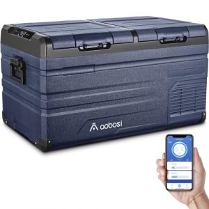 AAOBOSI 72 L Glaciere a Compression, Glaciere Electrique Double Zone, 12 V/24 V et 100-240 V Frigo Camping, -20 ℃ à 20 ℃, pour Voiture, Camion, Bateau, Camping-Car (TopCooler Store, neuf)