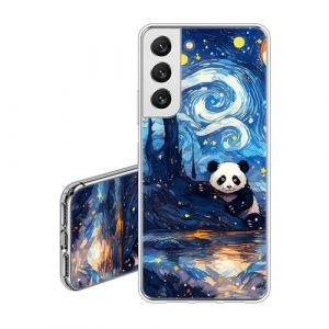 JEZSTHAI Coque Compatible avec Samsung Galaxy S22 5G Housse Silicone TPU Transparente Souple Antichoc,&Eacute;tui de Protection avec Motif Dessin Esth&eacute;tique,Panda (KARSTHAI, neuf)