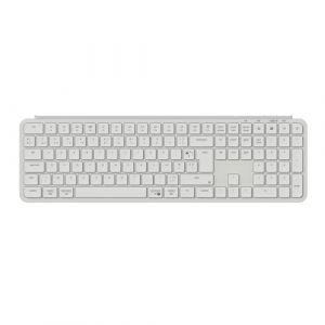Keychron B6 Pro Clavier sans Fil Ultra-Mince avec ZMK Customization - pour Mac & Windows - Capuchons de Touches concaves - Silicone de Protection - Bluetooth 5.2 - Blanc Ivoire (Keychron FR, neuf)