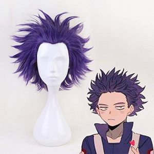 Anime mon héros académique Cosplay perruques Hitoshi Shinsou Cosplay perruque de cheveux Boku pas de héros académique perruque synthétique fête d'halloween (good stuff A, neuf)