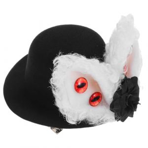 Hemobllo Barette Halloween Gothique avec Mini Chapeau et Oreilles de Lapin Accessoire Vintage Fleur pour Cheveux Fins et &Eacute;pais Barrette Costume Femme Gar&ccedil;on Fille (Leopolerd, neuf)