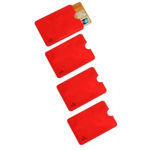 WOO LANDO Lot de 4 &Eacute;tuis de Protection RFID & NFC pour Cartes de Cr&eacute;dit, Carte d'Identit&eacute;, Bancaire - 100% RFID Blocker Contre Les Fuites Inautoris&eacute;es (WOO LANDO, neuf)