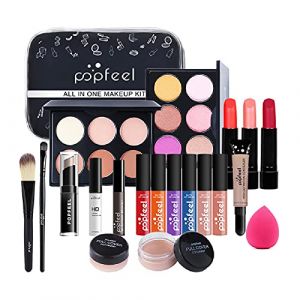 20Pcs Kit de maquillage Complet, Polyvalent Ensemble de Cosm&eacute;tique avec Fard &agrave; Paupi&egrave;res Palette Correcteur Fard &agrave; Joues Rouge &agrave; L&egrave;vre pour Femme, Tout-en-un Mallette de Maquillage Beaut&eacute; Set#2 (YouWinDirect, neuf)
