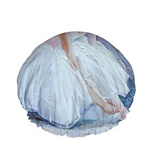 Ballerine Bain Bonnet De Douche Petite Fille Belle Danseuse Coups De Pinceau Toile Peinture À L'huile Bonnets De Douche pour Femmes Double Bain Chapeau De Douche Protection Des Cheveux Réutilisable (2MACAXN9K15, neuf)