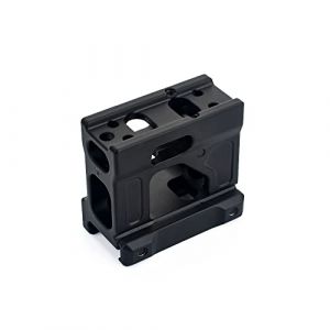 QIRUIMY T1 T2 Offset Optique Micro Red Dot Sight Mount Base de Montage de portée de Hauteur de 2 po pour viseur Optique T1 T2 Red Dot Sight Supports de Lunette de visée pour Armes à feu (QIRUIMY, neuf)