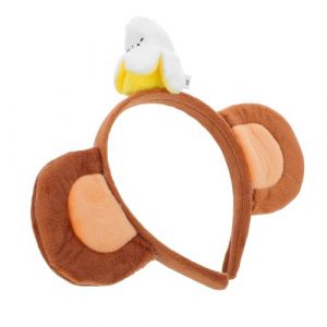 POPETPOP Serrage-T&ecirc;te Singe en Peluche &Eacute;paisse avec Banane Bandeau &agrave; Motifs d'Animaux Accessoire Cosplay et Costume de Singe pour F&ecirc;te Maquillage et D&eacute;guisement Confortable et L&eacute;ger (Riser Treasure, neuf)