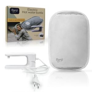 RANJI® Bouillotte Électrique Chauffante - Tissu Doux et Confortable, Protection Surchauffe, Chaleur Longue Durée, Soulage Douleurs Musculaires, Ventre, Mains et Pieds (Bouillote) (BR'Trade, neuf)