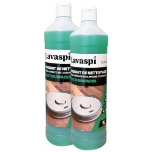 Lavaspi Produit Nettoyant Sol pour Robot Laveur et Aspirateur Laveur, Parfum Puissant, Ultra Concentr&eacute; - N1304 (Lot de 2) (Lavaspi, neuf)