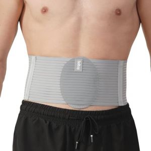 Ceinture pour hernie ombilicale. Ceinture abdominale pour hernie ombilicale avec coussinet de compression. Ceinture m&eacute;dicale avec soutien ombilical: soulage douleur. Capacit&eacute; de thermor&eacute;gulation(XXL) (Belltop EU, neuf)