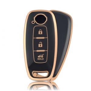 OFFCURVE Etui a Cle Voiture Coque Cl&eacute;, &Eacute;tui &agrave; Cl&eacute;s Couvre Clef Cache Clef Apte &agrave; Nissan Ariya B6/B9 X-Trail T32/T33 Qashqai J12 Juke F16 Altima Teana Pathfinder Rogue Bluebird Kicks Sylph (OFF CURVE EUR, neuf)