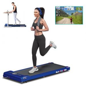 BLACK LORD Tapis de Course sous Le Bureau, 2 en 1 Tapis de Course Portable Pliable, Tapis de Course &eacute;lectrique motoris&eacute; 2.2 HP, Petite Machine &agrave; Courir Miniature, Bleu (ALFORDSON Furnishings, neuf)