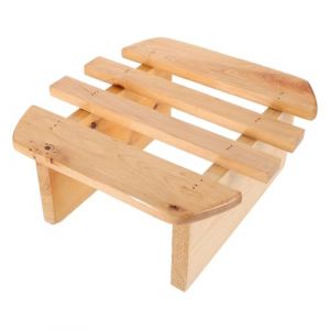 Healvian Tabouret rond en bois pour salle de bain et sauna - Id&eacute;al pour la d&eacute;tente et le bien-&ecirc;tre - 23 x 22,5 x 11 cm (Le Sengyu, neuf)