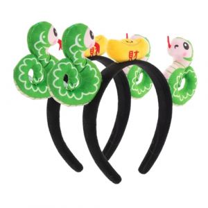 OATIPHO 2 Pièces Bandeau en peluche serpent épingle à cheveux serpent costume de bandeau pour femme groupe beauté Bandeaux légers pour femmes bandeaux habillés pour femmes Plastique Vert (Tsun Ki-sung, neuf)