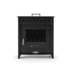 PRENSA Stove - Poêle à Bois avec Petit Four TIMANFAYA 2 – 14,3 KW – Acier 4 mm – Sortie Arrière – ECODESIGN 2022 – Idéal pour Grands espaces (Maestro Ferretero, neuf)