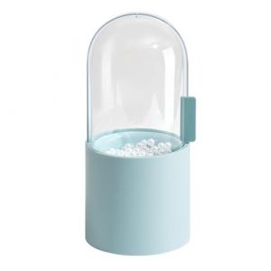 Yinhing Porte-Pinceaux de Maquillage, Bo&icirc;te de Rangement D&eacute;licate pour Pinceaux Cosm&eacute;tiques avec Couvercle Transparent et Fausses Perles, R&eacute;sistant &agrave; l'humidit&eacute; pour Coiffeuse et Salle (BLUE) (Kireina-eu, neuf)
