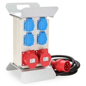 Tubiaz Coffret de Chantier 16A, Coffret Chantier 4×230V+2×CEE 400V, Coffret électrique de Chantier LS - Répartiteur de courant fort IP44 (idealnation, neuf)