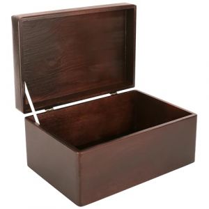 Creative Deco Boite Rangement en Bois Marron | 30 x 20 x 14 cm (+/- 1 cm) | avec Couvercle | Boite en Bois | Boite a Souvenir | Boîte Caisse Malle Coffre | Brut ET Non PONCÉ (Creative Deco, neuf)