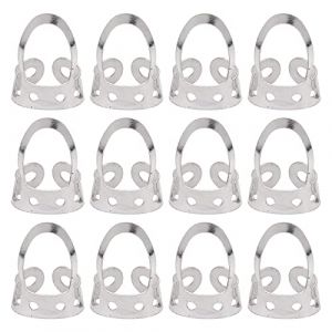 12Pcs Guitare Doigt Pics Réglable Pouce Doigt Pics en Acier Inoxydable Creux Instrument de Musique Accessoires(Argent) (Chasoe, neuf)