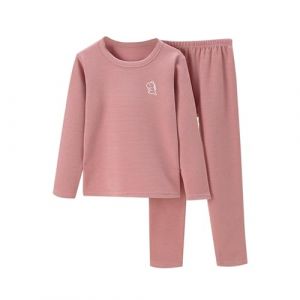 Pyjama B&eacute;b&eacute; 56 Fille Hiver Enfants Ensemble de Sous-v&ecirc;tements Chauds Plus Polaire B&eacute;b&eacute; Grands Enfants Manches Longues Gar&ccedil;on Fille Col Rond V&ecirc;tements d'int&eacute;rieur Pyjamas Pyjama Gar&ccedil;on Court, Rose, 10 (⭐⭐⭐⭐⭐yoyo-eo, neuf)