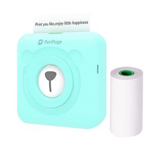 BLAIS Imprimante Thermique Tout-en-Un Mini Pocket Imprimante sans Fil BT Image Photo &Eacute;tiquette M&eacute;mo Re&ccedil;u Imprimante Papier Fonction Photo AR avec Prise en Charge du c&acirc;ble USB pour Android iOS (jia&qing, neuf)