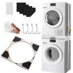 Kit Superposition Lave Linge Seche Linge Universel,Support Machine a Laver SecheLinge,superposition lave linge seche linge,45-68cm,kit de cadres de raccordement r&eacute;glables pour200kg,peu encombrants (SILVER LION Limited, neuf)
