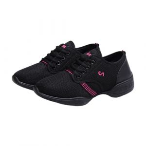 Chaussures De Danse De Marche Sportive,Chaussures De Fitness Danse Jazz Moderne,Chaussures De Jazz Femme Lacets,Absorbe La Transpiration,Pour Les Cours De Danse Moderne Comp&eacute;Titions De Danse (ForceRoute, neuf)