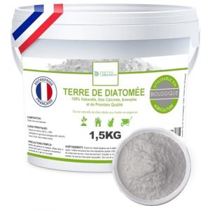 DETOX ORGANICA Terre de Diatomée - Punaise de Lit, Anti Fourmis, Anti Puces Chat et Chien, Vermifuge - Barrage Insectes - Utilisable en Agriculture Biologique - 100% Naturelle et Fabriqué en France (Detox Organica, neuf)