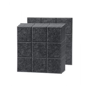 Panneau Acoustique 6/12pcs Self Adhesive Acoustic Panels Board Sound Absorbing Insulation Proof Wall Home Studio Foam(Dark Gray,6pcs) (QPqiu, neuf)