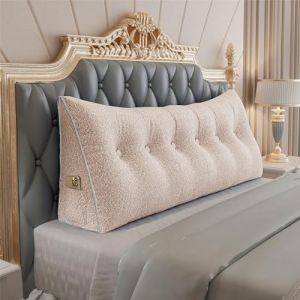 Rucener Grand coussin triangulaire, pour tête haute, pour lit, parfait comme coussin pour regarder la télévision et lire, disponible en plusieurs tailles, rose clair, 180 cm (Rusen LTD, neuf)