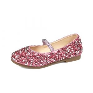 VASHCAME-Chaussures de Princesse Reine pour Filles avec Paillettes Chaussures Scintillantes pour F&ecirc;tes Rose 25 (VASHCAME, neuf)