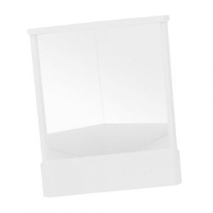 AMSLSIU Miroir de maquillage non r&eacute;versible sur pied offrant une image claire, id&eacute;al pour la chambre Les c&ocirc;t&eacute;s gauche et droit ne sont pas invers&eacute;s, blanc, 23 x 19 cm (compatriot, neuf)