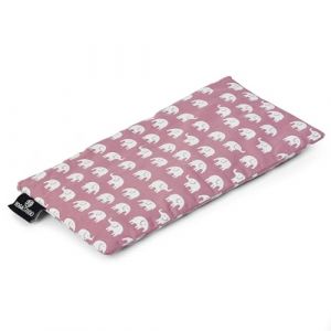 Yoga Studio Oreiller œil d'éléphant bio avec lavande et graines de lin, 23 cm x 12 cm (éléphant rose poudré) (Yoga Studio Store, neuf)