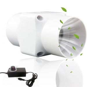 DEZARO 75mm Ventilateur d'extraction, Extracteur d'Air 90 m³/h avec Contrôleur de Vitesse Variable extracteur d'air pour salle de bain, cuisine, booster, tentes de culture,ventilation, JYF-75mm (zhangmaomaoshop, neuf)