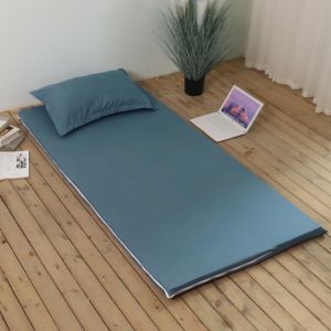 Housse de matelas futon de sol avec fermeture éclair - Protection complète lavable, anti-poussière et amovible - Fermeture éclair pour matelas de sol tatami japonais (bleu foncé, 120 x 190 cm) (YXMY88, neuf)