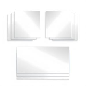 Vidsmow 9 PCS Feuilles Autocollantes Miroir Flexibles, Non en Verre, pour Carrelage, Décoration Murale et Bricolage, Dimensions 15 x 15 cm et 15 x 23 cm, Miroirs Adhésifs pour Créativité (WanLinTan, neuf)